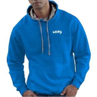 Unisex Hooded sweater - blauw/grijs